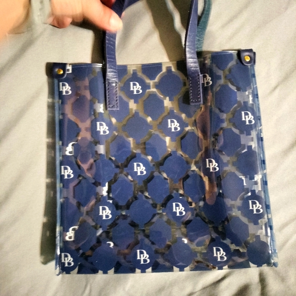 Dooney & Bourke Blue Patterned Mini Bag - image 1
